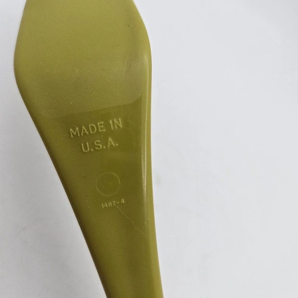 Vintage Tuppercraft Avocado Green Plastic Serving Fork Spatula Utensil USA Retro
